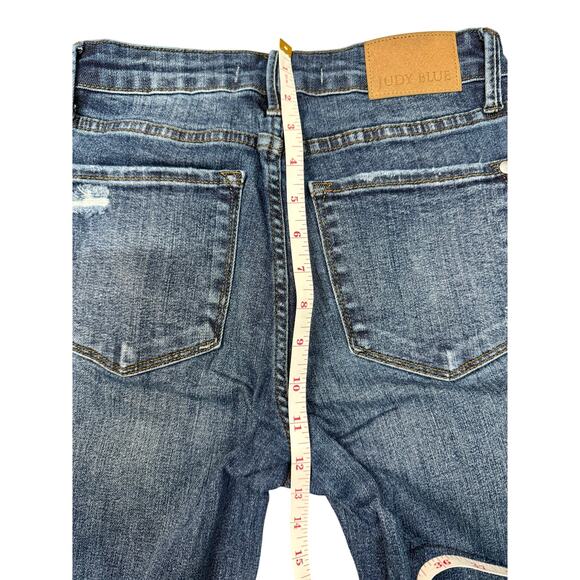 Judy Blue Distressed Skinny Jeans Size 5/27 - Picture 6 of 7